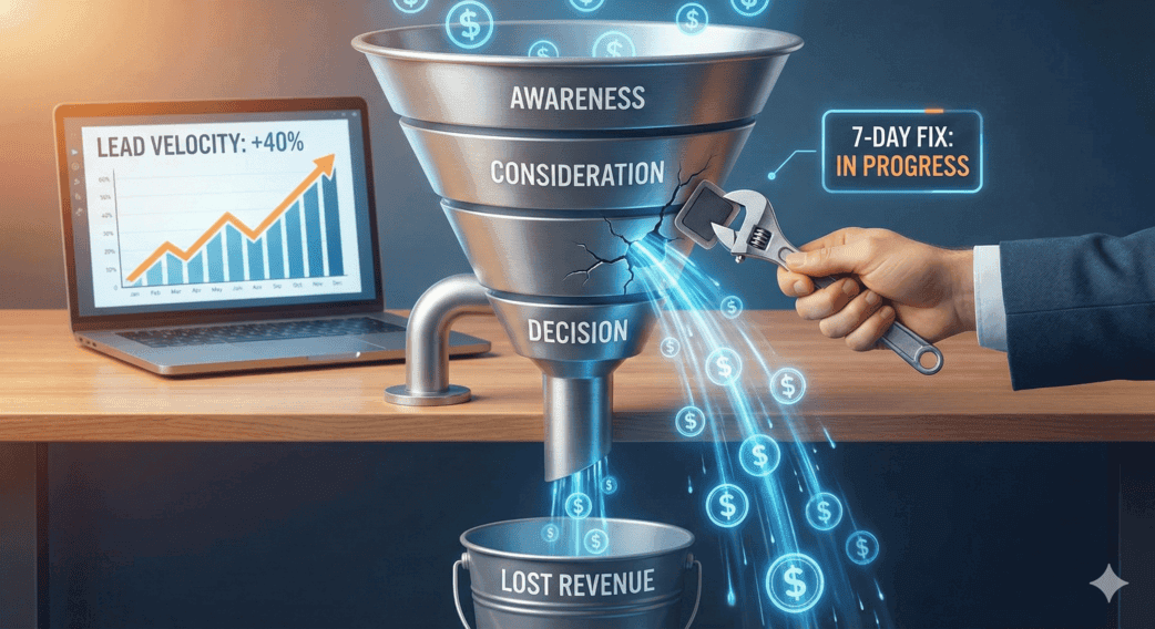 Stop the Bleeding: How to Plug Your Sales Funnel Leaks in 7 Days (Not 7 Weeks)